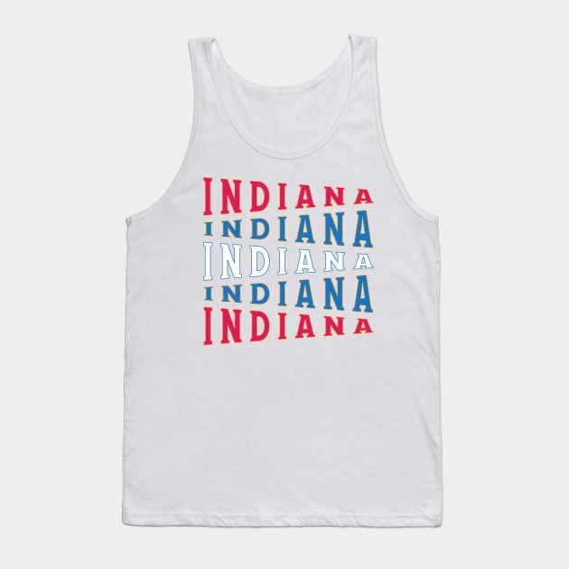 TEXT ART USA INDIANA Tank Top by LAVA-ROMA-NOVA